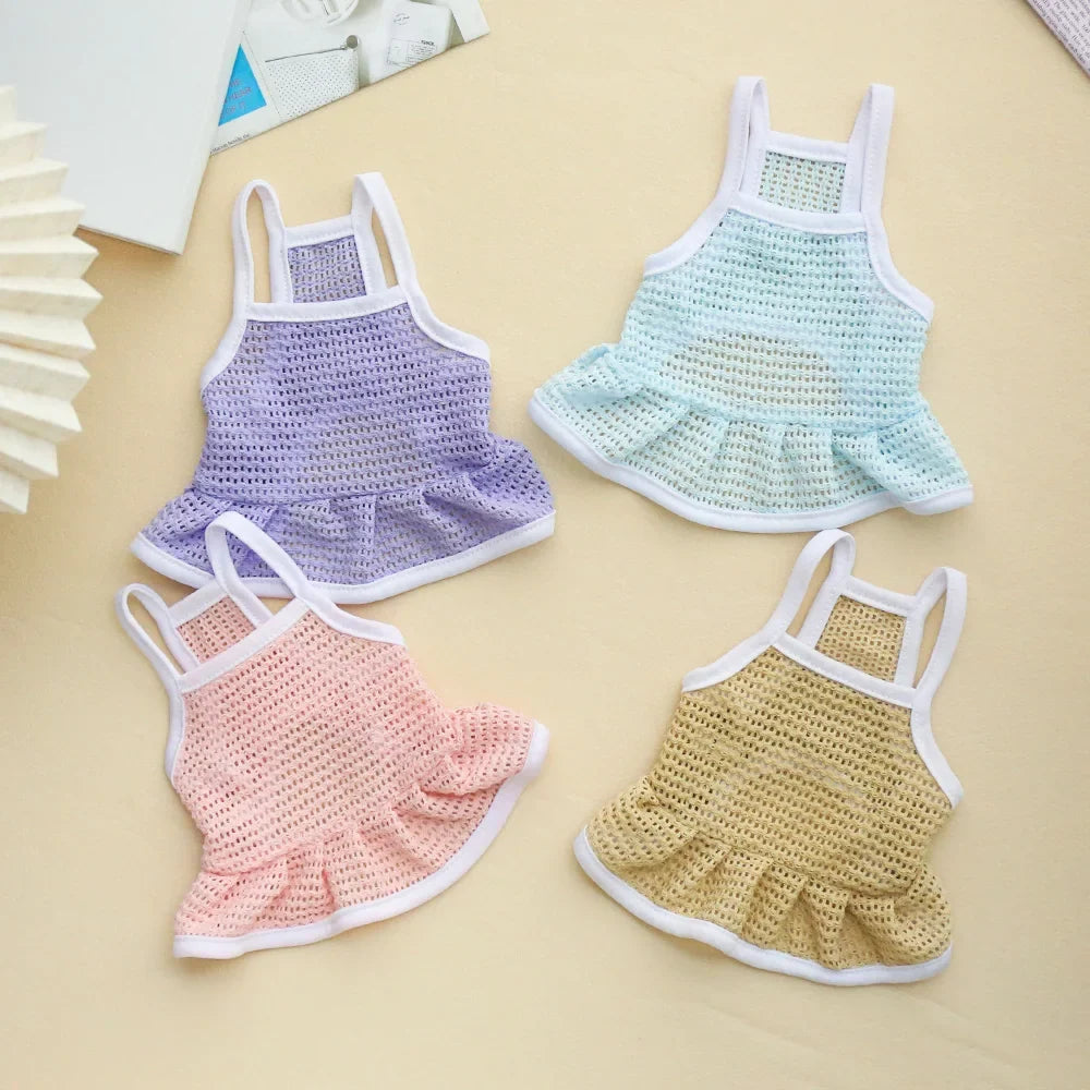 Pet Dress Mesh Breathable Cool Strap Skirt - MyPetDollar.com