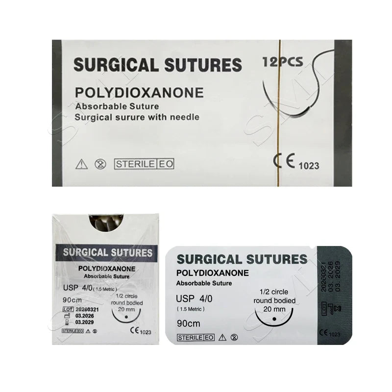 Pet Surgical Sutures PGA PDO Sterile Absorbable Non Removal – 14 Colors
