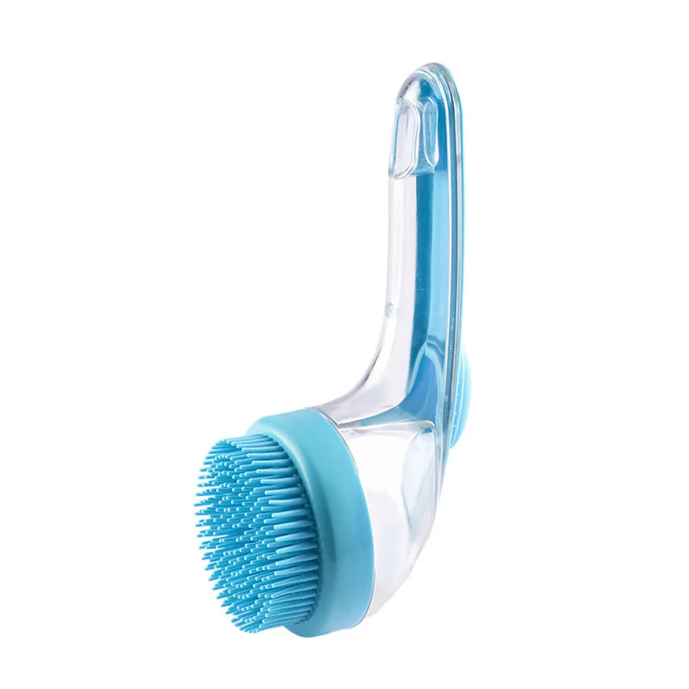 2IN1 Pet Bathing Grooming Brush Press to Release Fluid Dog Cleaning, Soft