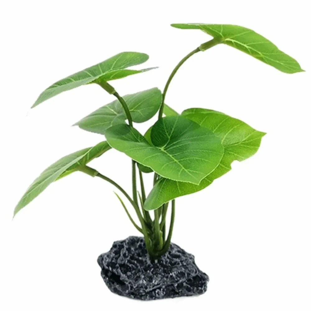 Plastic Material Aquarium Plants Realistic Design Silk Texture – 10 Colors