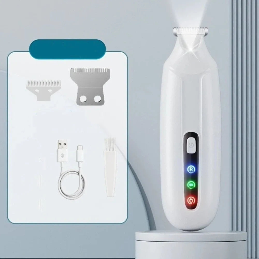 Low Noise Dog Paw Trimmer Rechargeable LCD Display Pet Hair