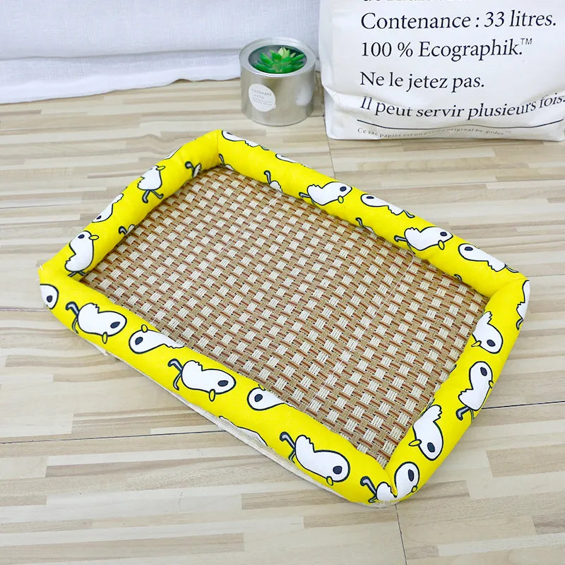 Summer Cooling Ice Nest Rattan Pet Bed Dog - MyPetDollar.com