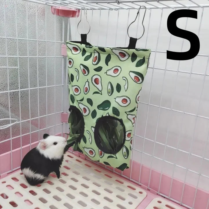 Rabbit Hay Food Feeder Bag Oxford Fabric Guinea Pig