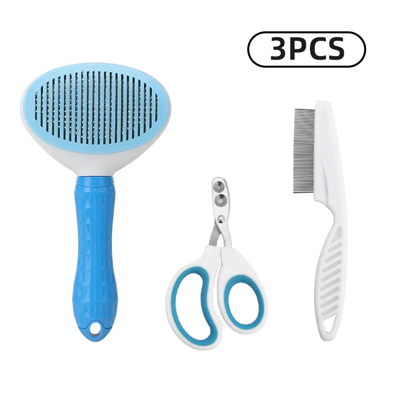 Pet Grooming Kit with Massage Comb – 3 Colors