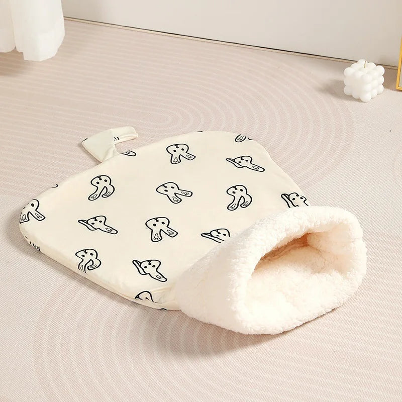 Cat Sleeping Pouch Soft Cuddly Fluffy Feel Thickened Pet Pocket – Cat Supplies