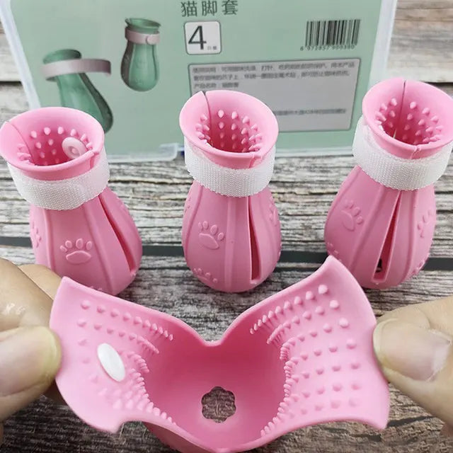 Adjustable Cat Claw Protector Bath Anti-scratch Shoes