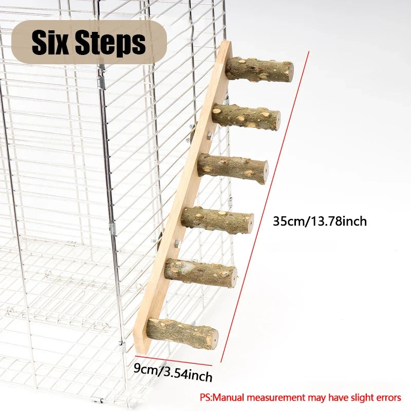 Wood Ladder Pet Interactive Bird Parrot Toy – 5 Colors