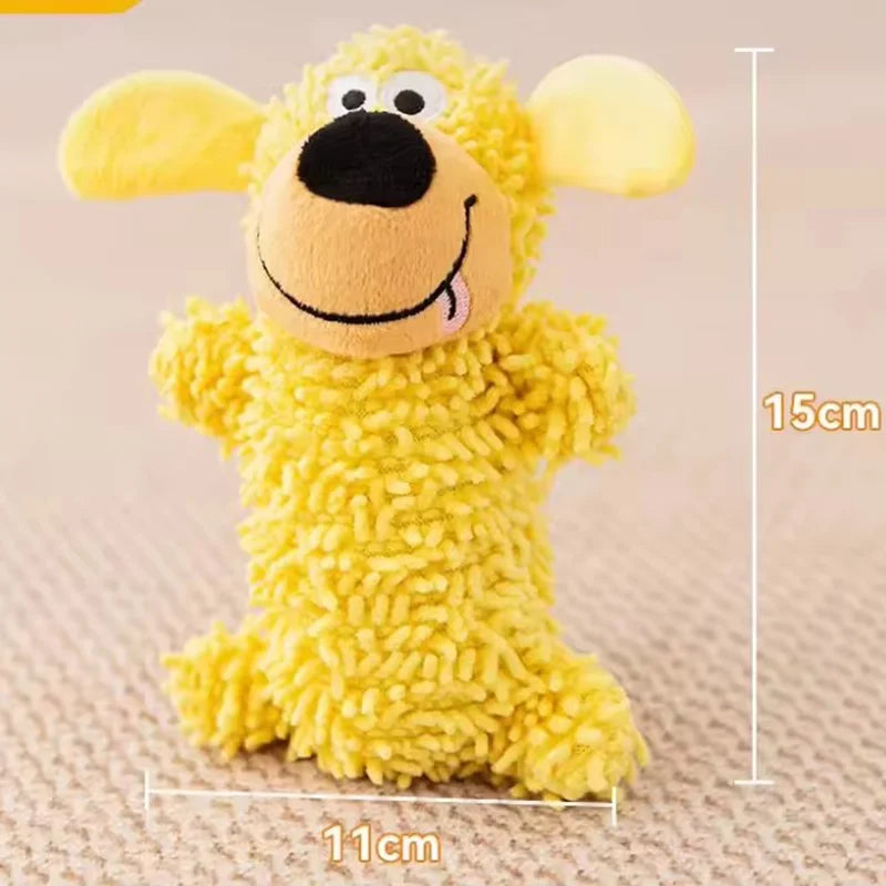Plush Squeaky Dog Plaything Teething Molar Chew Resistant, Interactive