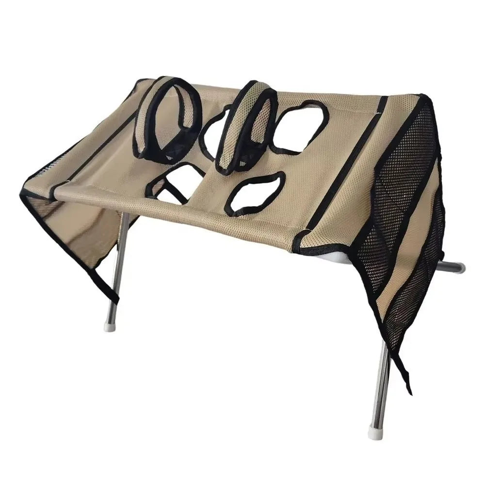 Oxford Cloth Pet Grooming Table Elevated Support Restraint, Foldable