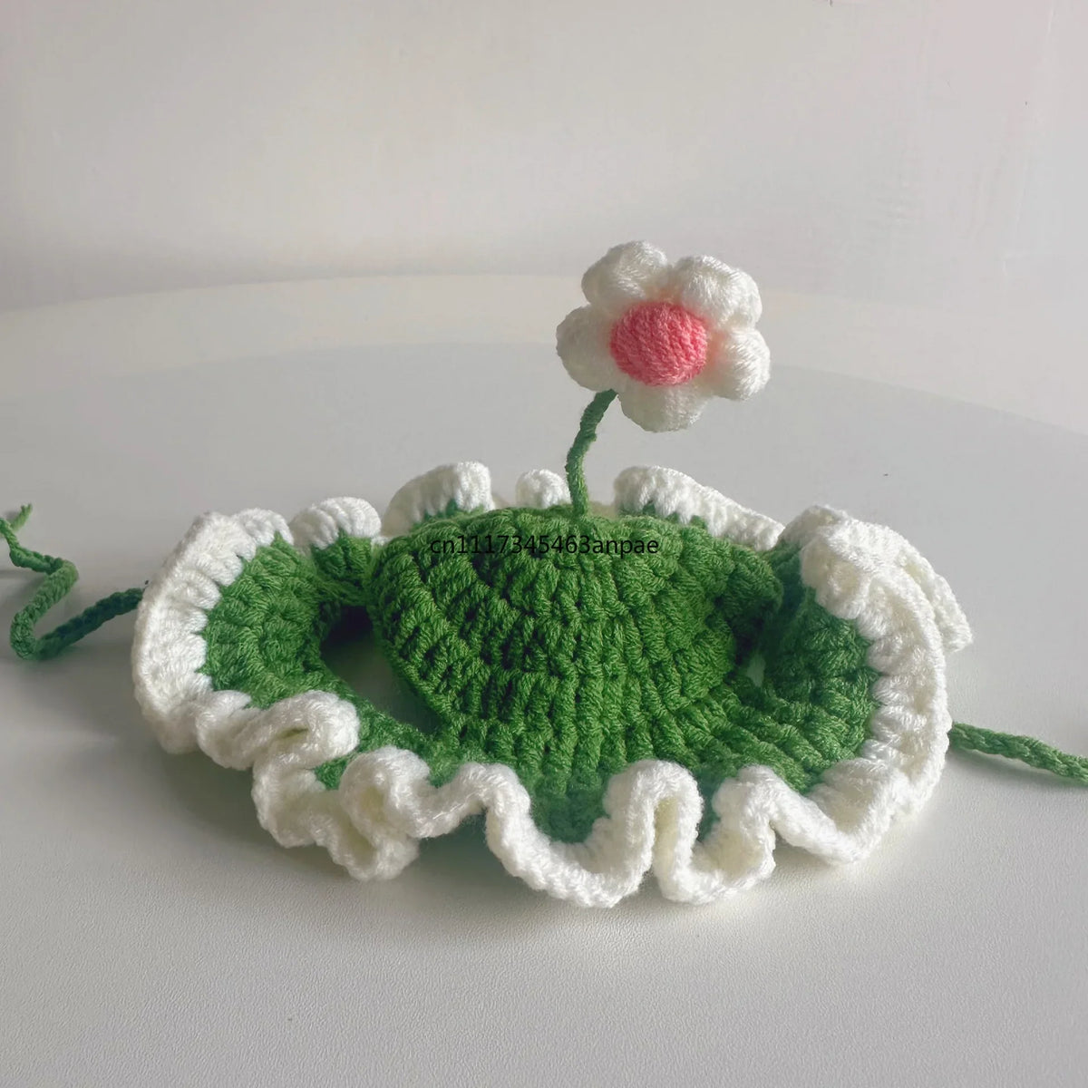 Flower Sprout Pet Hat, Knitted Pet Headwear - MyPetDollar.com