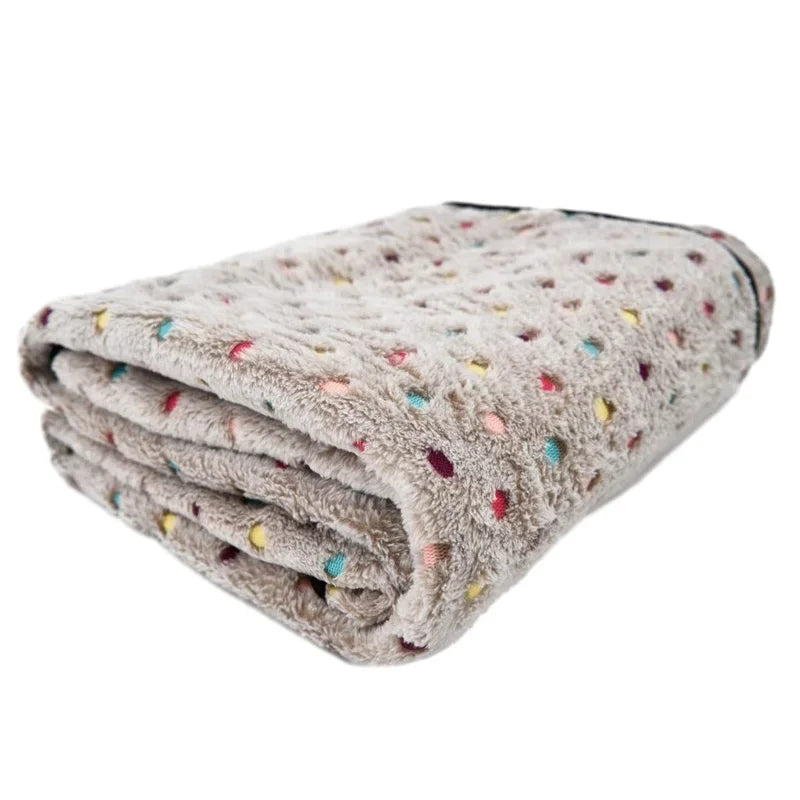 Soft Fluffy Pet Blanket Cute Dot Pattern - MyPetDollar.com