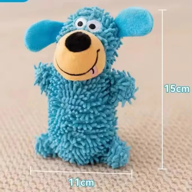 Plush Squeaky Dog Plaything Teething Molar Chew Resistant, Interactive