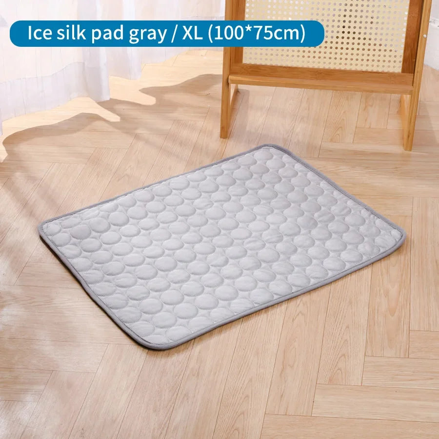 Summer Pet Cooling Pad Non-Toxic Ice Silk - MyPetDollar.com