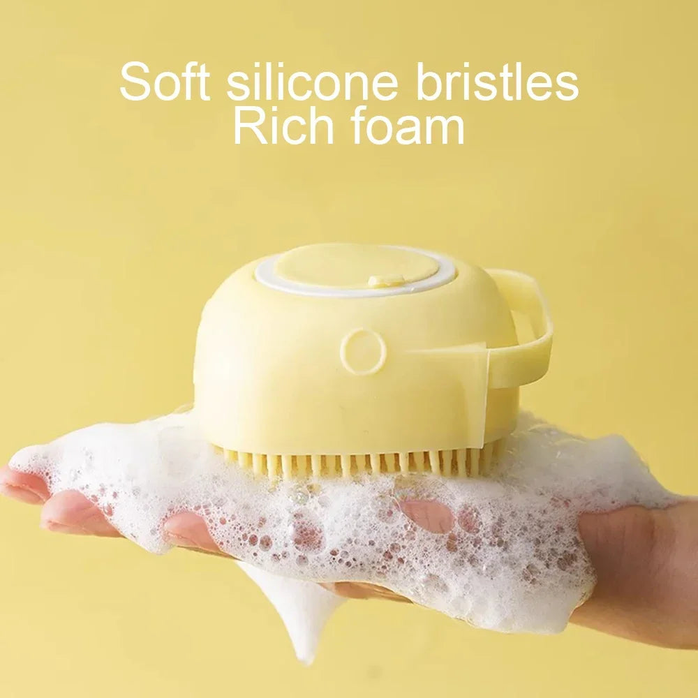Pet Silicone Bath Foaming Massage Brush - MyPetDollar.com