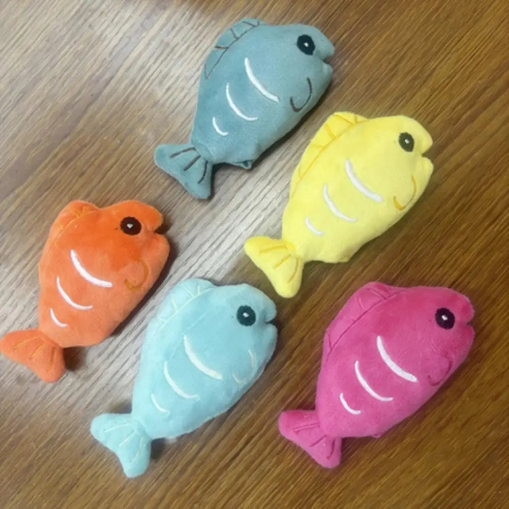 Soft Cat Chew Toy Catnip Stuffed Fish Toy - MyPetDollar.com