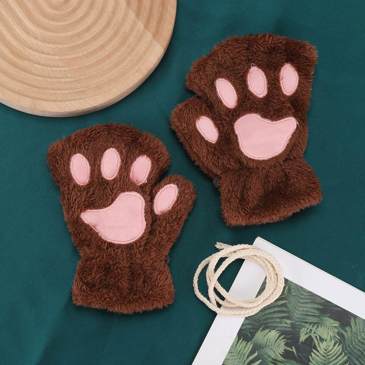 Soft Lovely Plush Cat Claw Paw Gloves – 8 Colors