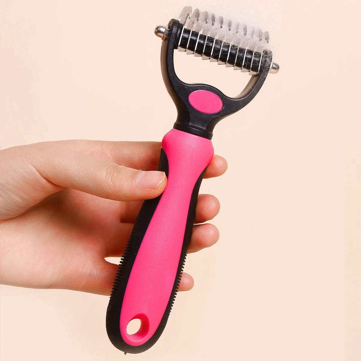 1pc Pet Grooming Brush Double Sided Shedding - MyPetDollar.com