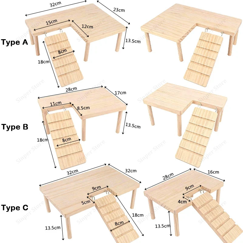 Hamster Wooden Sturdy Platform JumpingBoard - MyPetDollar.com
