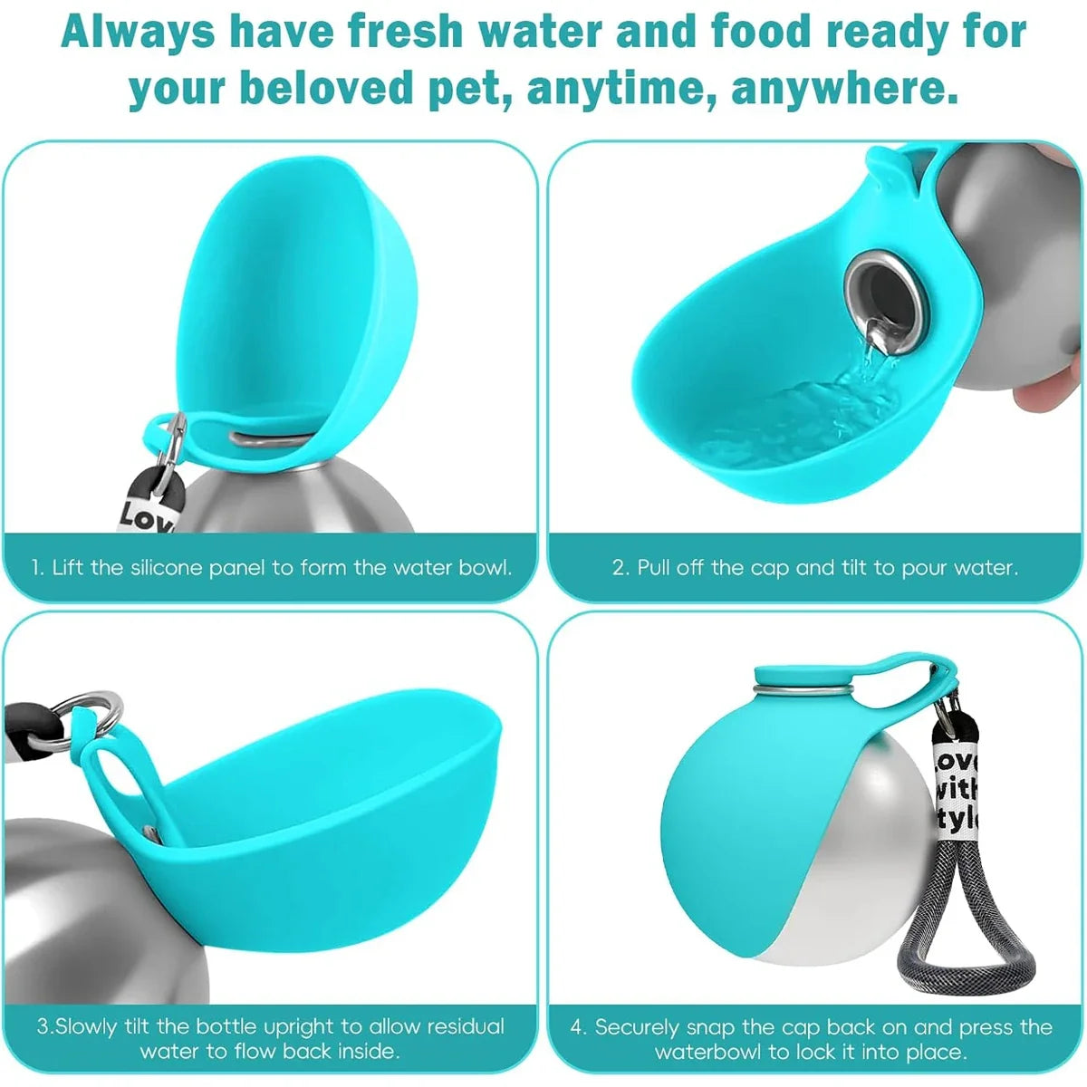 Portable Cat and Dog Water Bottle Dog Water - MyPetDollar.com