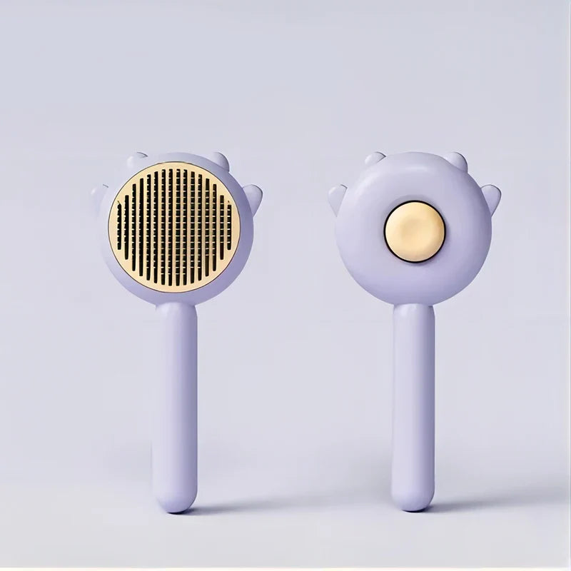 Pet Comb One-key Hair Removal Cleaning Grooming Brush