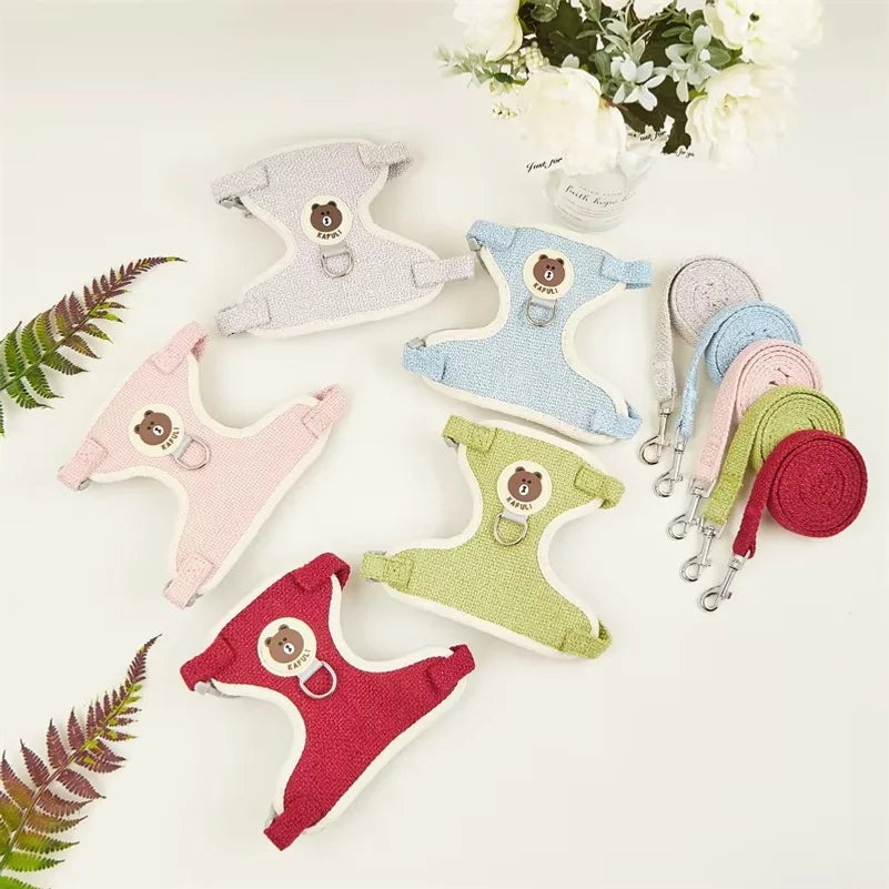 Cartoon Print Cat Rabbit Harness and Leash - MyPetDollar.com