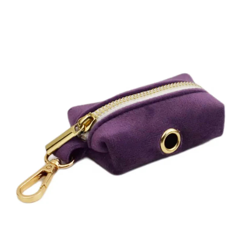 Purple Velvet Dog Collar And Leash Set For - MyPetDollar.com