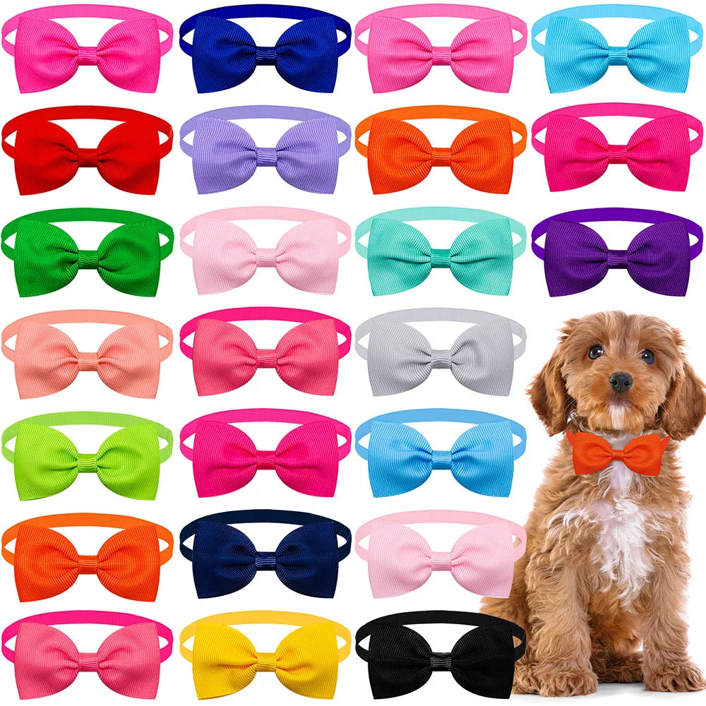 Solid Colours Dog Bowtie Bulk Bow Ties Collar