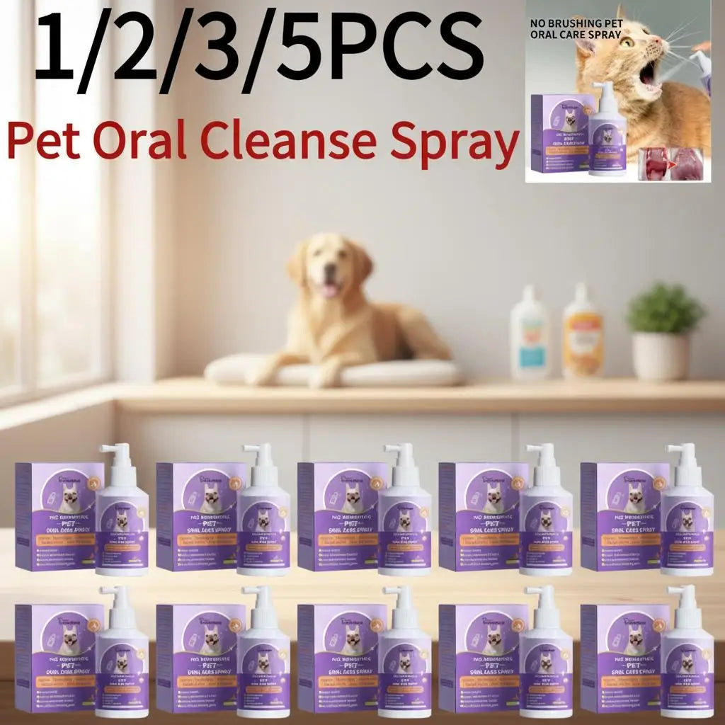 1-5PCS Portable Pet Teeth Cleaning Spray For - MyPetDollar.com