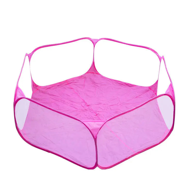 Foldable Open Pet Playpen Portable Transparent Enclosure