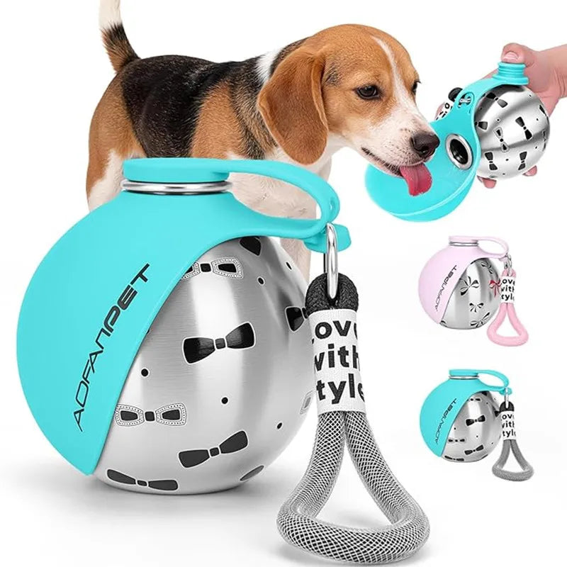 Portable Dog Water Bottle Stainless Steel - MyPetDollar.com