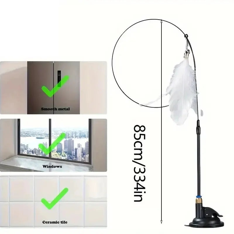 Interactive Cat Teaser Wand with Bell & - MyPetDollar.com