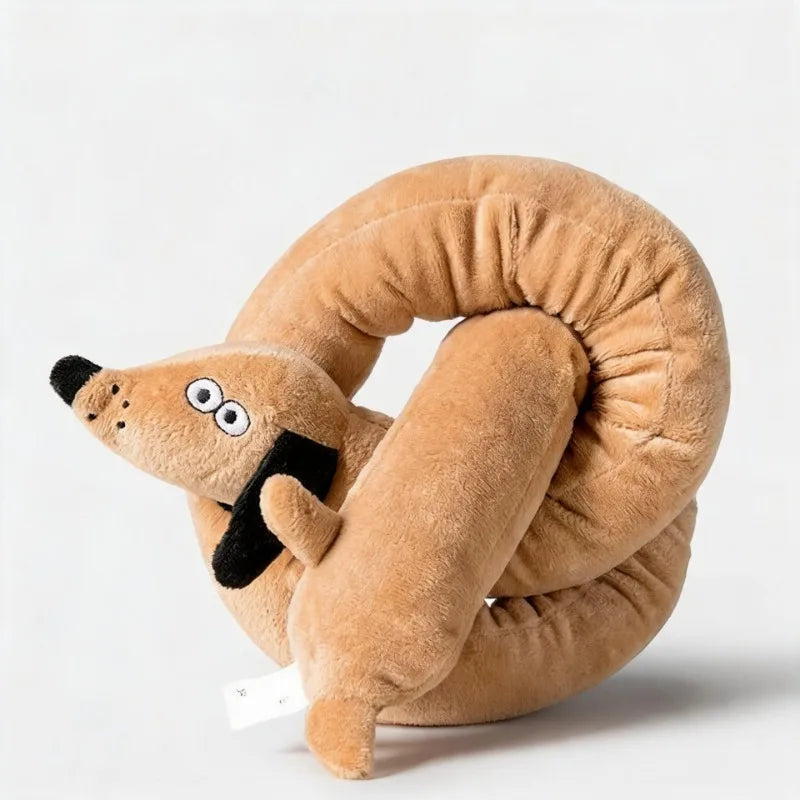 Sausage‑Shaped Squeaky Plush Dog Chew Toy - MyPetDollar.com