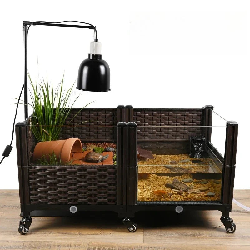 Eco Turtle Tank with Basking Platform, Glass - MyPetDollar.com