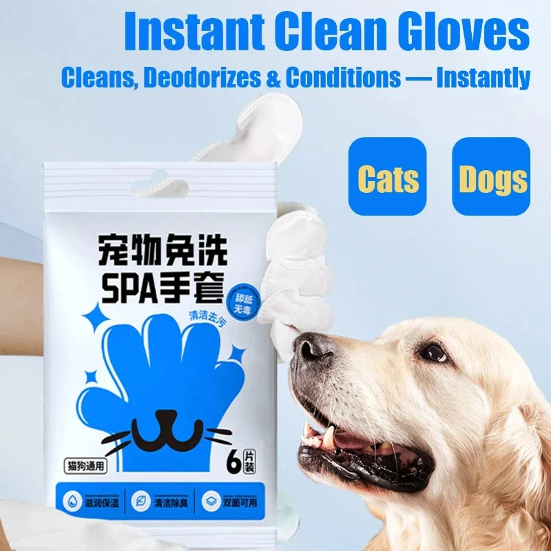 12 Pcs Pet Cleaning Gloves Waterless Bath - MyPetDollar.com
