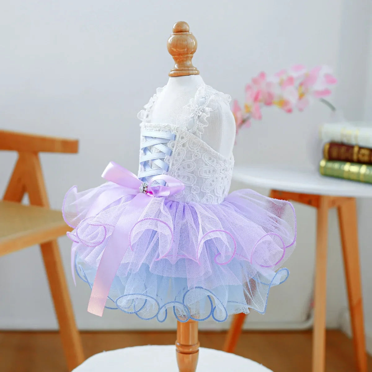 Elegant Black Lace Sling Pet Dog Dress Heart - MyPetDollar.com