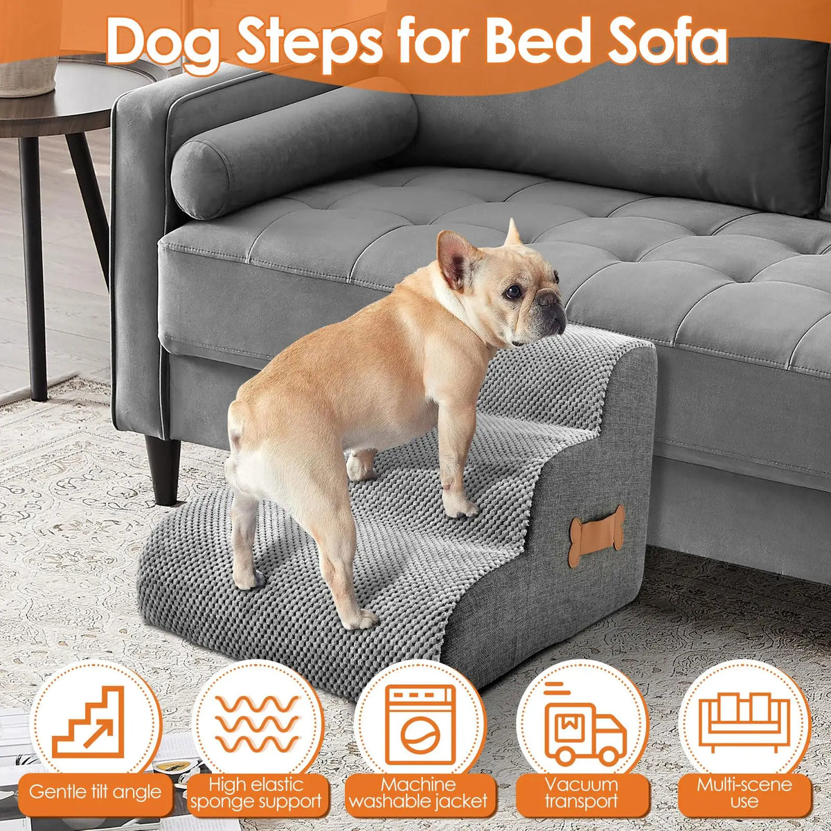 Ladder Dogs Pets Bone Handle Puppys Stairs - MyPetDollar.com