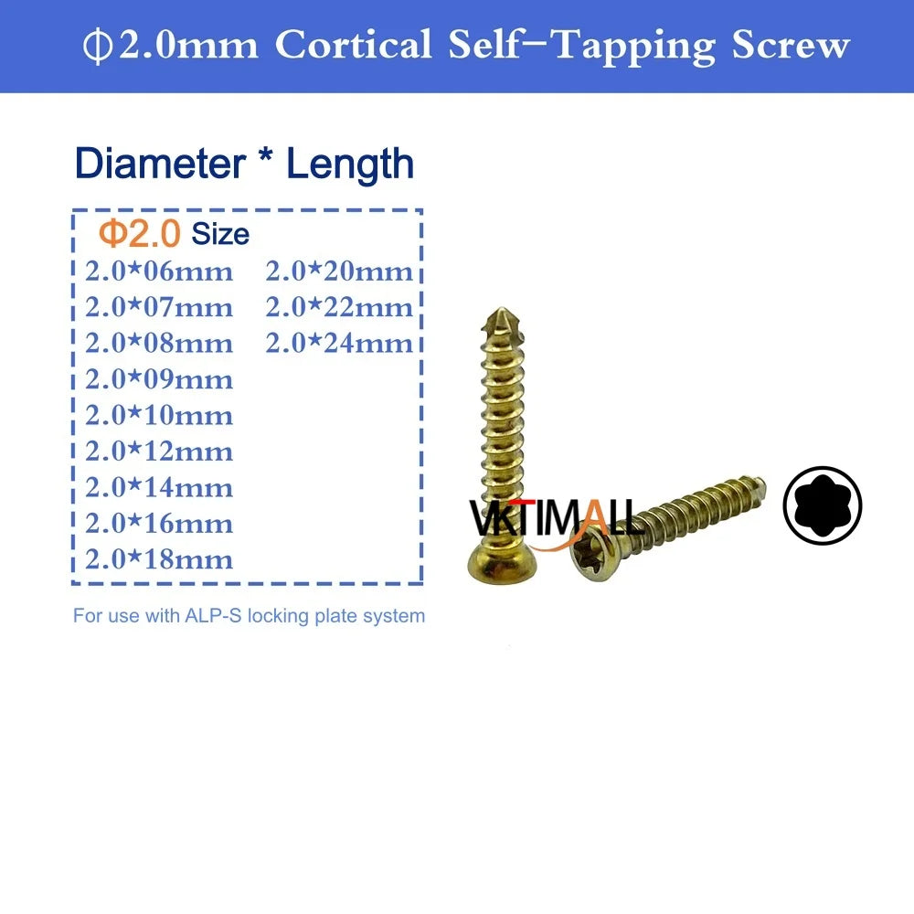 VKTIMALL Titanium cortical bone screw for - MyPetDollar.com