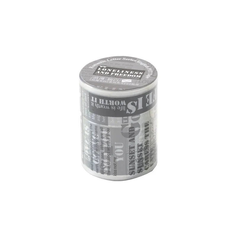 1roll Romantic English die cut tape PET - MyPetDollar.com