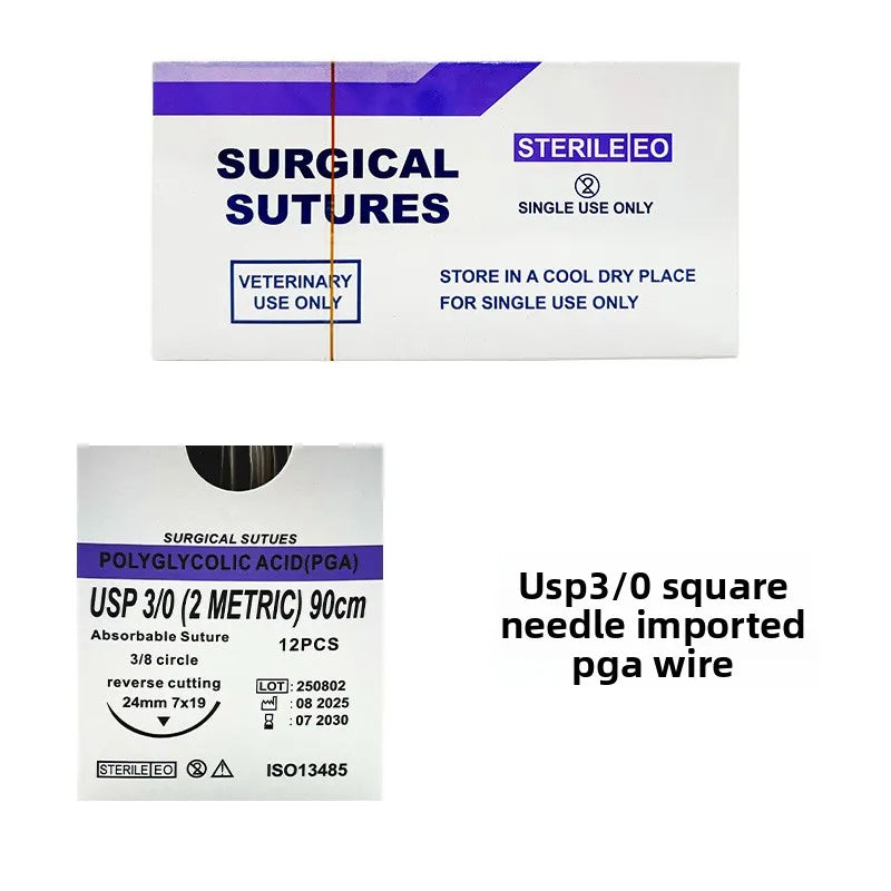 Absorbable Suture Thread Non-removable for Pet Surgery – 6 Colors