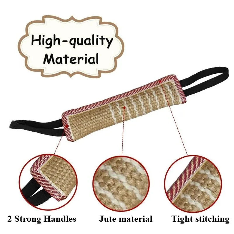 Tug Toy for Dogs Jute with 2 Strong Handles - MyPetDollar.com