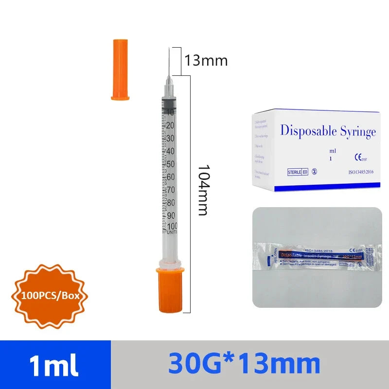 100PCS/Box Multi-Size 1ml Safety Syringe - MyPetDollar.com