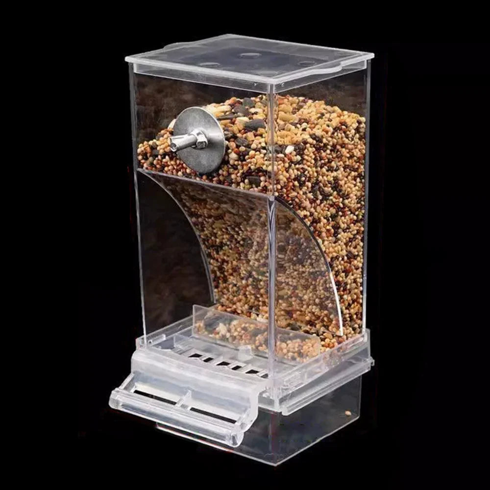 Durable Parrot Feeder Anti-spill Transparent Bird Food Box