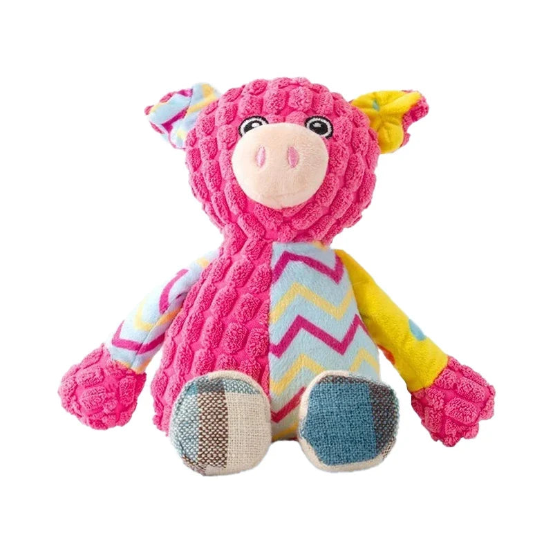 Dog Cat Squeaky Toy Animals Shape Pet Plush - MyPetDollar.com