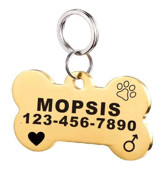 Customized Dog ID Tag Stainless Steel Pet - MyPetDollar.com
