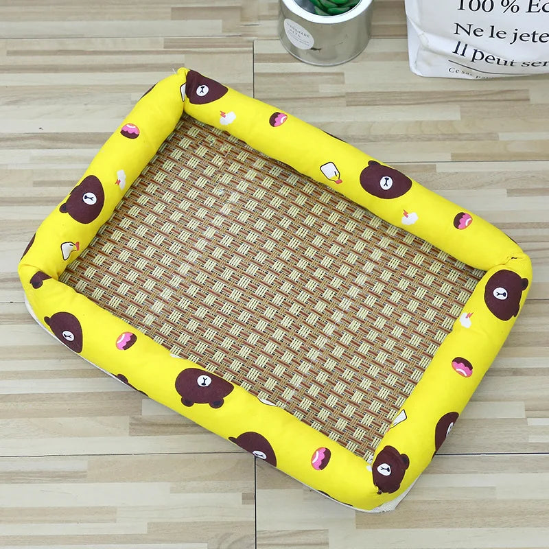 Summer Cooling Ice Nest Rattan Pet Bed Dog - MyPetDollar.com