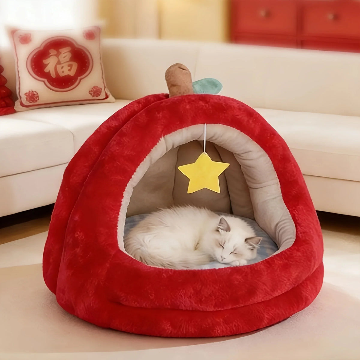 Apple-shaped Pet Bed