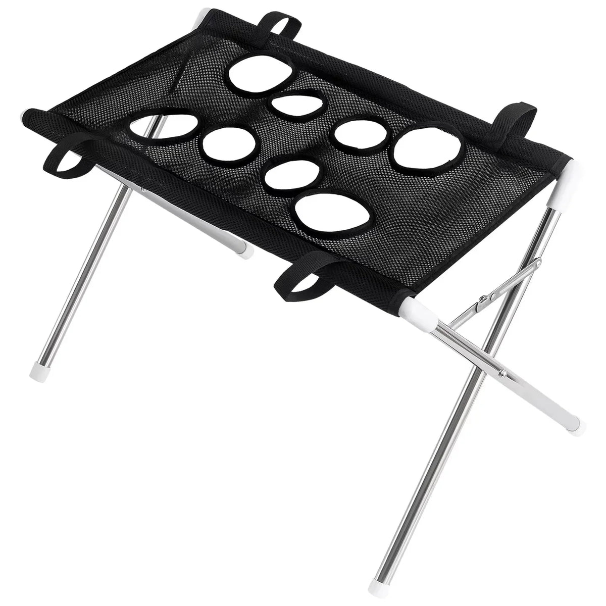 Stainless Steel Folding Pet Bathing Support Stand for Small Dogs & Cats Mesh
