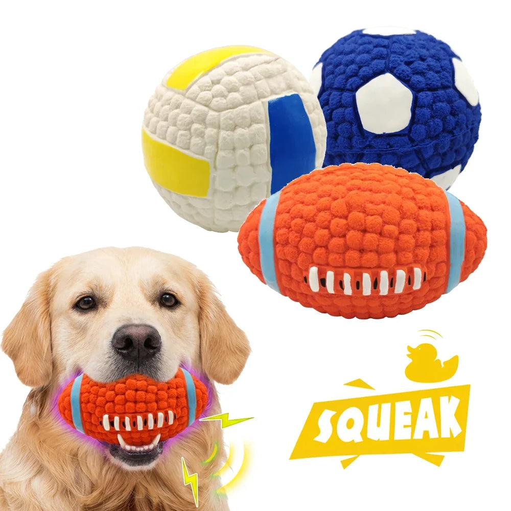 1pc 3pcs Squeaky Dog Toy Balls for Small Big - MyPetDollar.com
