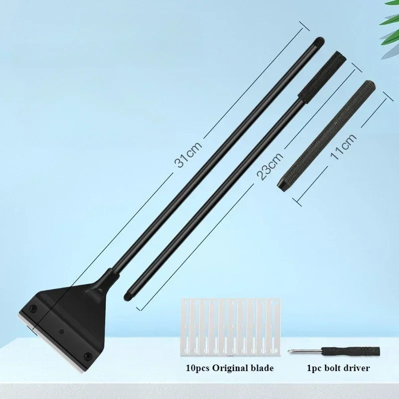 Fish Tank Cleaning Tool Flat Sand Algae Removal Dual Use Glass – 5 Colors