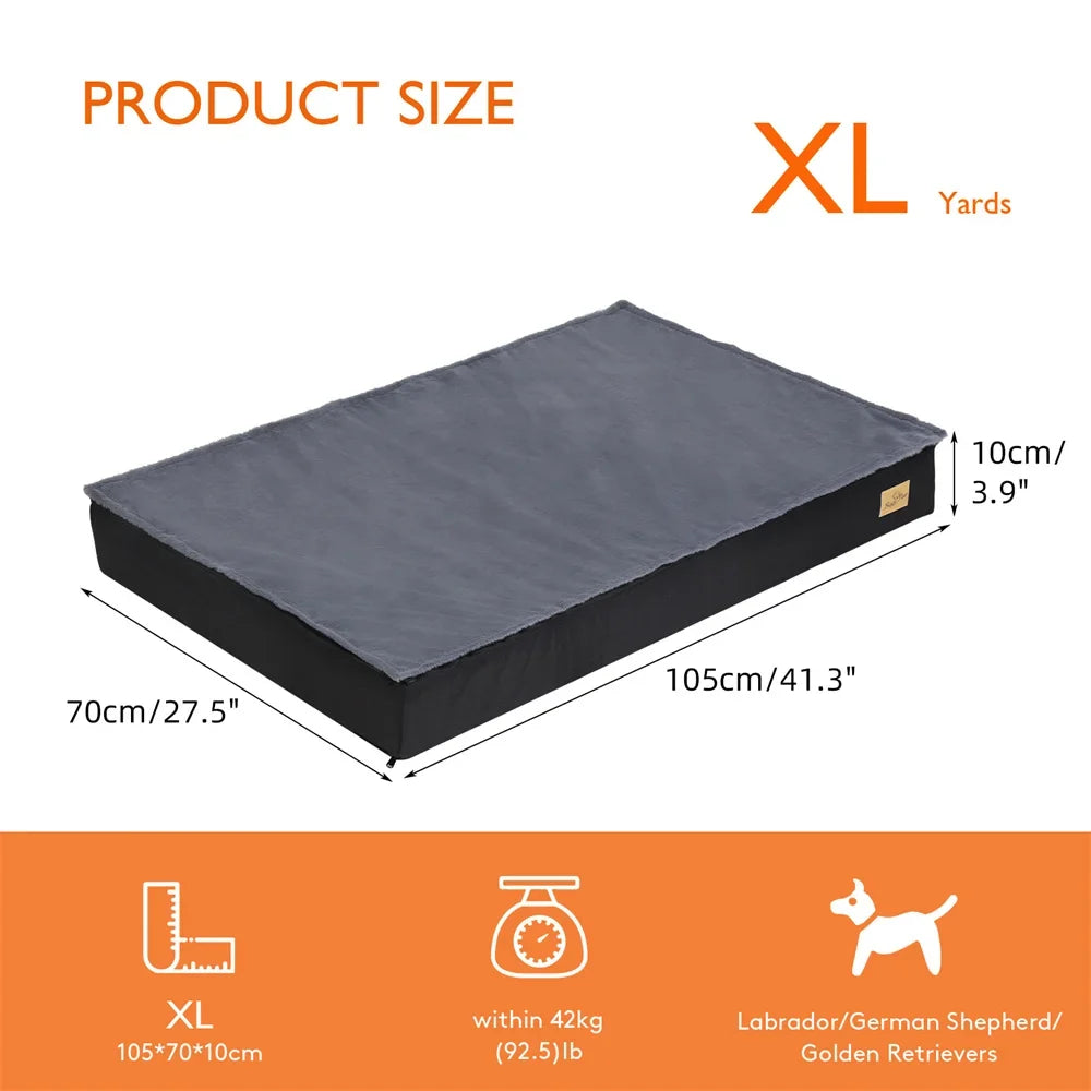 Washable Large Orthopaedic Dog Bed Waterproof Pad – 3 Colors